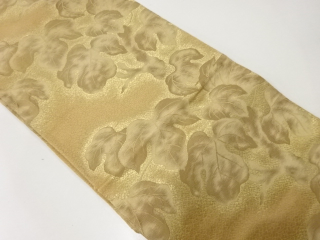 アンティーク　蔦の葉模様織出し袋帯（材料）